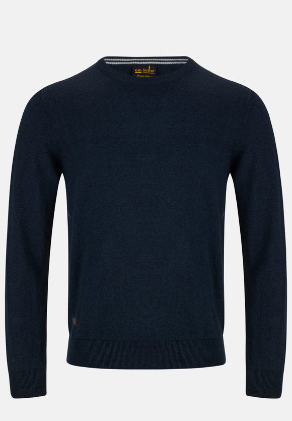 Men's Cash Crew Neck Dark Navy Jumper