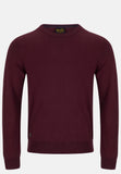 Burgundy cash crew neck jumper