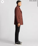 (Remus Uomo Mens Wool Overcoat Terracota