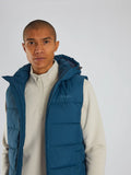 Hooded diesel midnight teal gilet